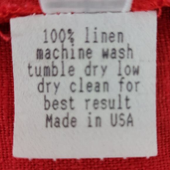 Christopher Calvin Linen Relaxed Fit Tank Top Women XL Red Coastal Nautical USA - Picture 5 of 6